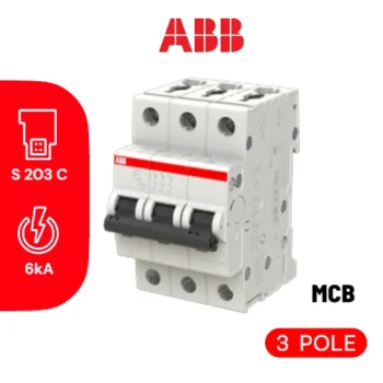 MCB Tipe S 203 C-1 (6KA), 1A, 3P - MCB ABB