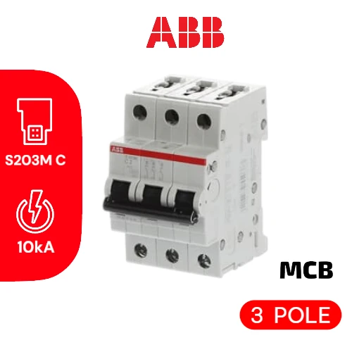 ABB MCB S203 MC 3P mcb abb s203m c