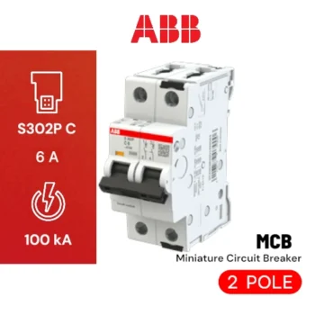 MCB ABB S 302 P-C6, 2P