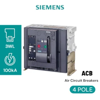 Siemens Air Circuit Breaker - 3WL ETU25B 4P 100KA 4000A LSI FIXED