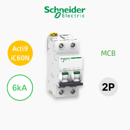 Schneider Acti9 iC60n 2p 6ka