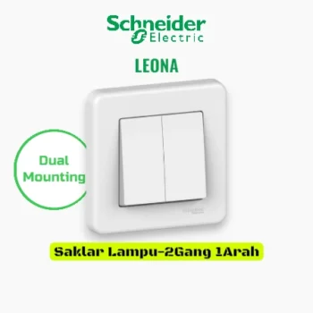 Schneider Electric Leona Saklar Lampu-2Gang 1Arah