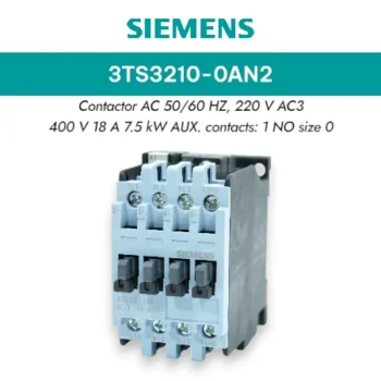Kontaktor Contactor 3TS3 AC 50/60 HZ, 220V AC3 400V 18A 7.5KW, 1NO size 0