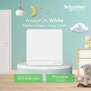 Schneider E8331L2LED_WE_G3 AVATARON SAKLAR 1 GANG 2 ARAH WHITE E8331L2LED_WE_G3