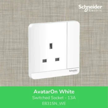 Schneider Electric AvatarOn switched socket 3P 13A 250V LED White - E8315N_WE