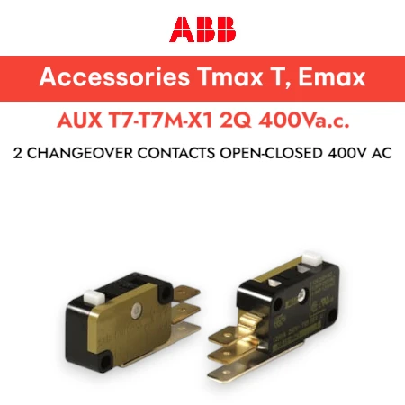 ABB 2 CHANGEOVER CONTACTS OPEN-CLOSED 400V AC T7-T7M-X1