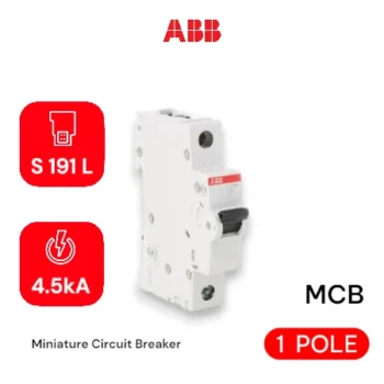 MCB 1 Pole 4.5kA (4500A) S 191 L-C - 20A