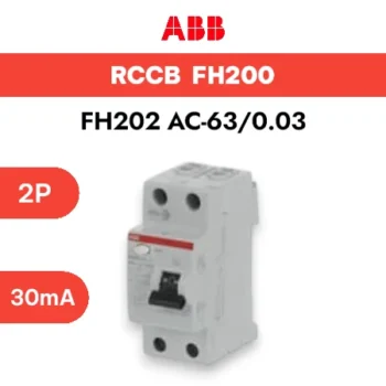 ABB RCCB FH202 AC-63/0,03 2P Type AC 30 Ma Residual Current Circuit Breaker