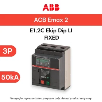 ABB Air Circuit Breaker - Emax E1.2C 1000 Ekip Dip LI 3p F/T 50KA - ACB ABB