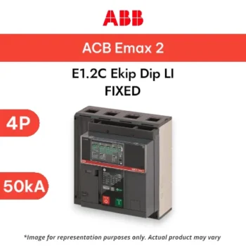 ABB Air Circuit Breaker - Emax E1.2C 1600A Ekip Dip LI 4p F/T 50KA - ACB ABB