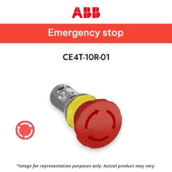 ABB Red Emergency Stop 1NC , Twist Relesae, 40mm, CE4T-10R-01 - RED/MERAH EMERGENCY STOP ABB