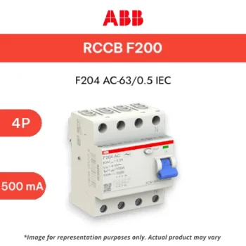 ABB ELCB (Earth Leakage Circuit Breaker) F 204 AC-63/0,5, 4P 500mA - ELCB ABB