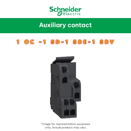 Schneider auxiliary contact - 1 OC or 1 SD or 1 SDE or 1 SDV