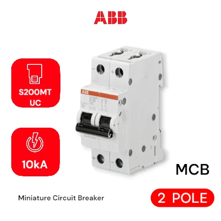 ABB MCB S200MTUC - 2P - C - (AC) 10 kA