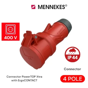 Connector IP 44 AM-TOP 16A, 4P, 400V - MENNEKES