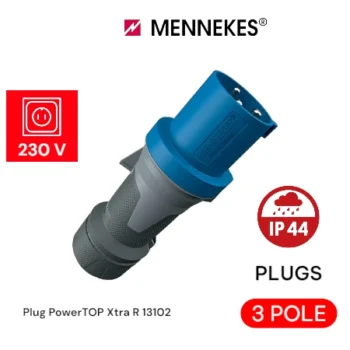 Plugs IP 44 Power-TOP 63A, 3P, 230V - MENNEKES