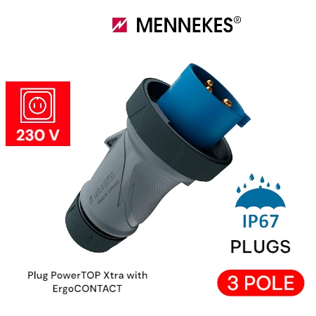 MENNEKES Plugs IP67 AM-TOP 3P 230V 16A-32A