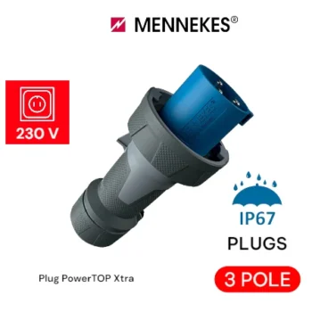 Plugs IP 67 Power-TOP 125A, 3P, 230V - MENNEKES