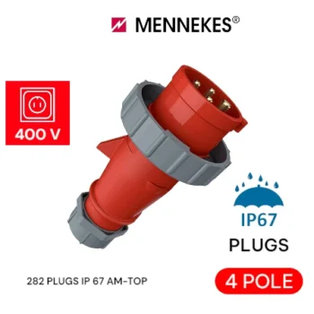 Plugs IP 67 AM-TOP 16A, 4P, 400V
- MENNEKES