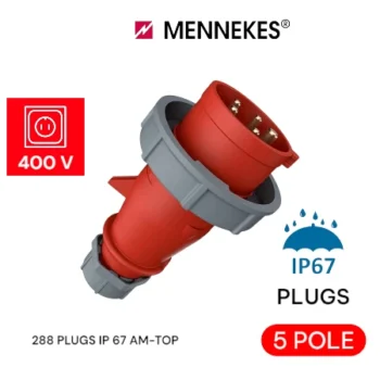 Plugs IP 67 AM-TOP 16A, 5P, 400V
- MENNEKES