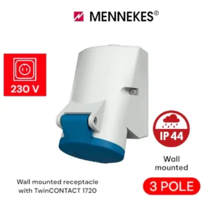 MENNEKES Wall mounted receptacles IP44 (through-wiring type) 16A, 3P, 230V 1720